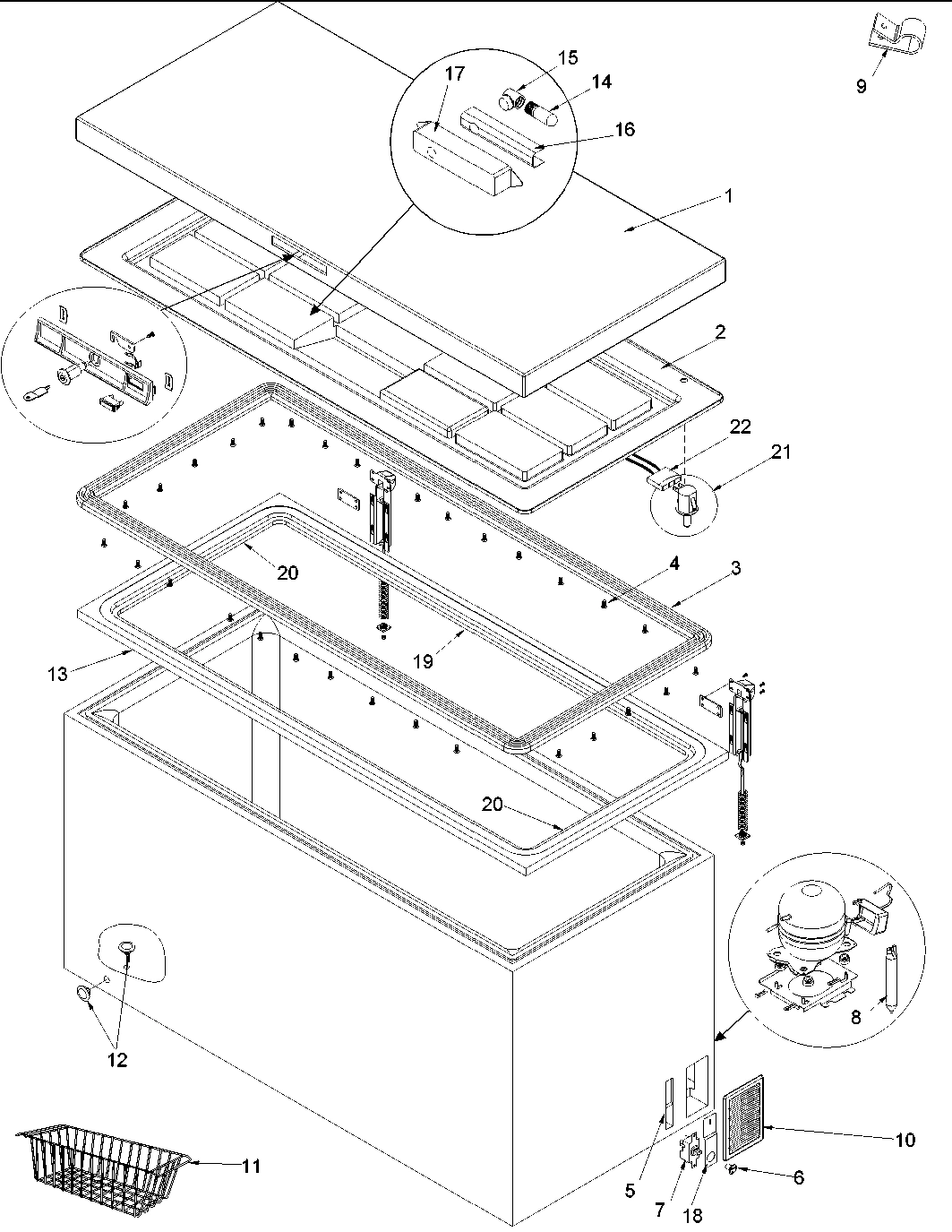 02 - Door Gasket, Liner & Hardware