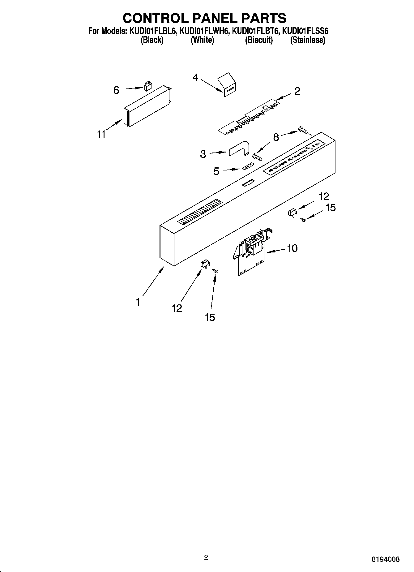 02 - CONTROL PANEL PARTS