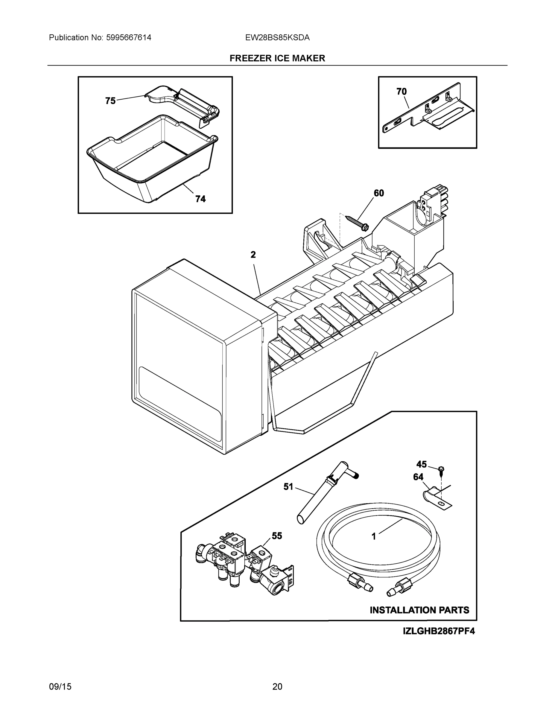 10 - FREEZER ICE MAKER