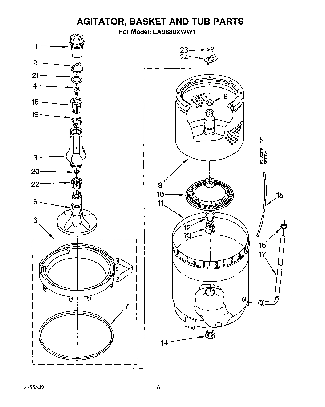 05 - AGITATOR, BASKET AND TUB