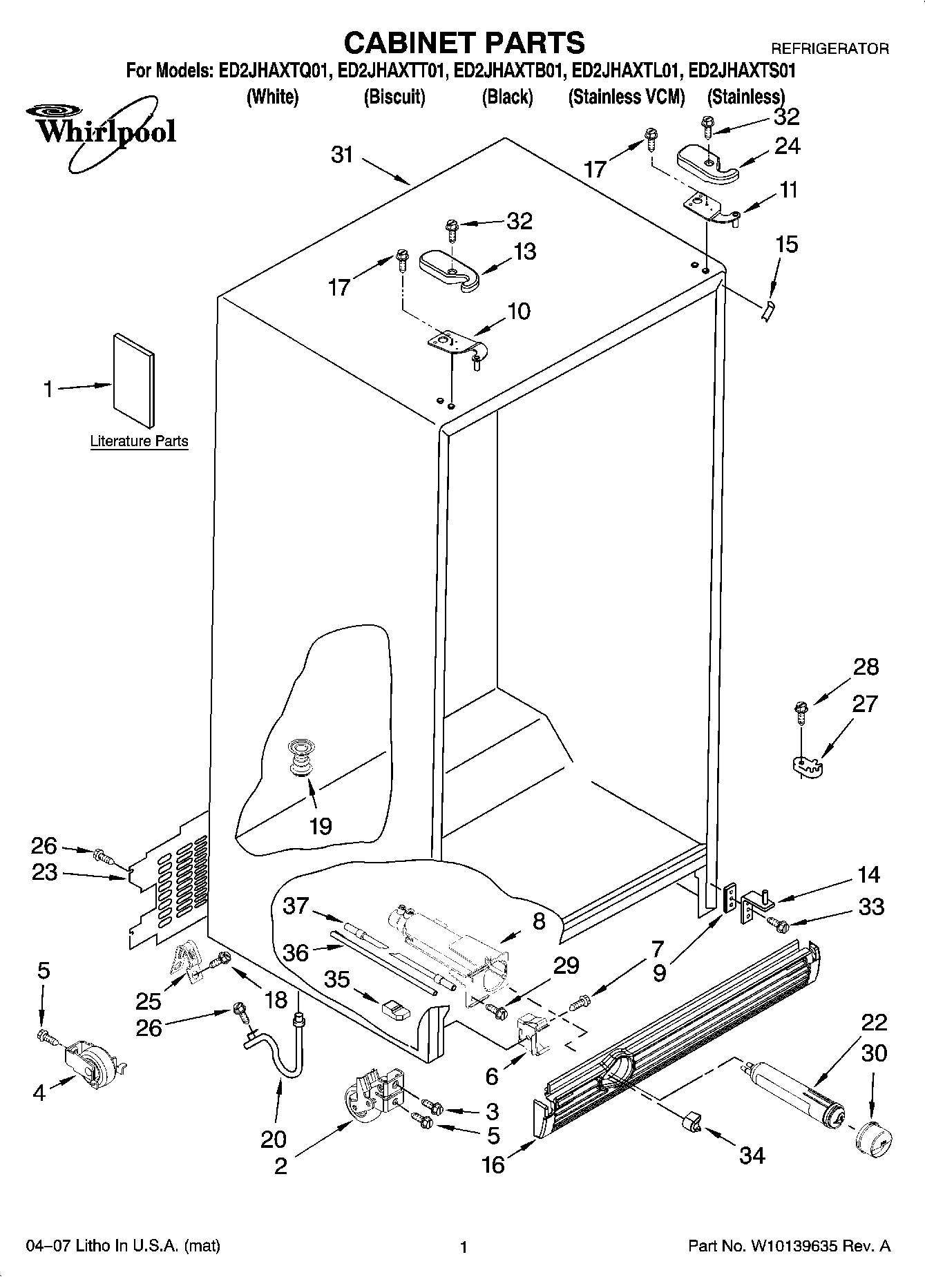 01 - CABINET PARTS
