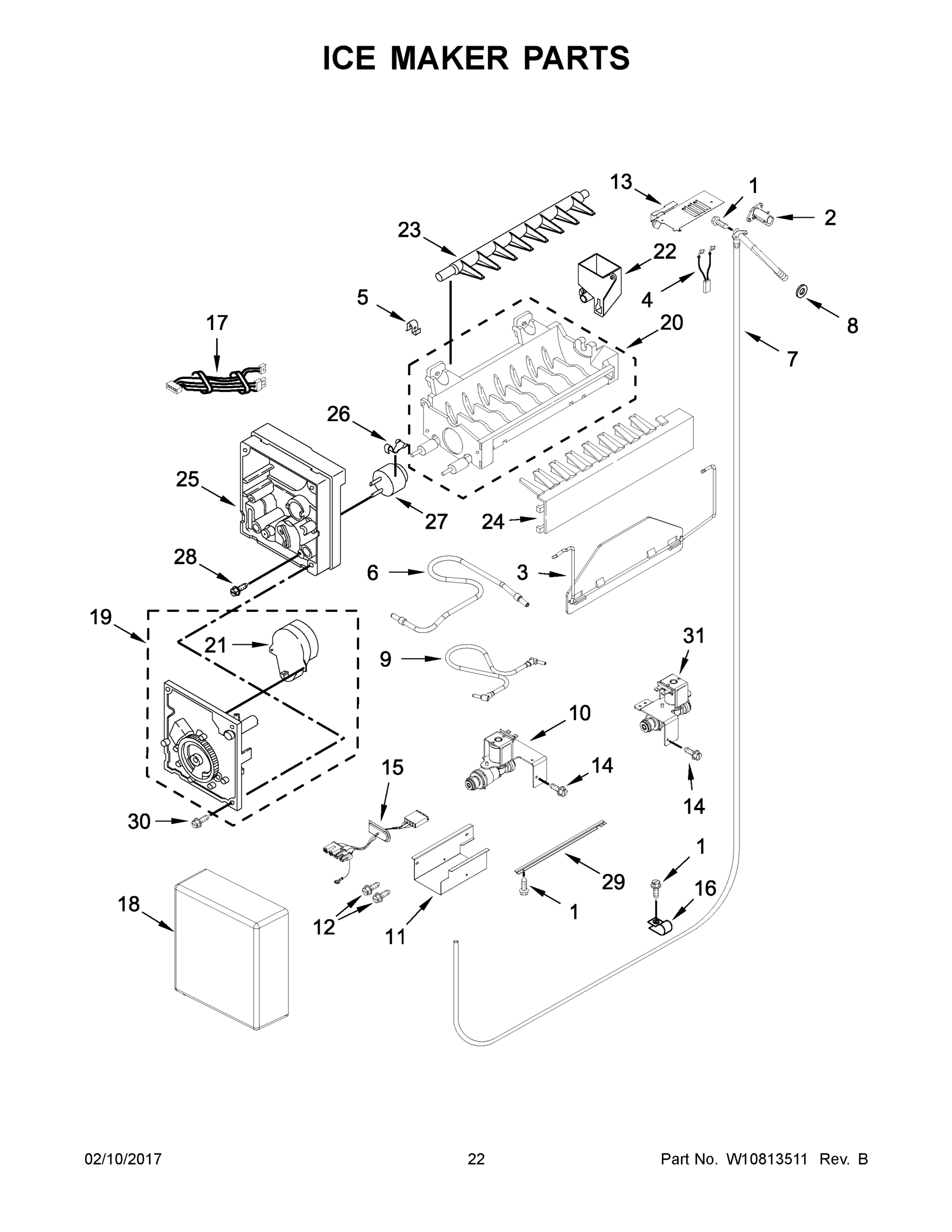 12 - ICE MAKER PARTS