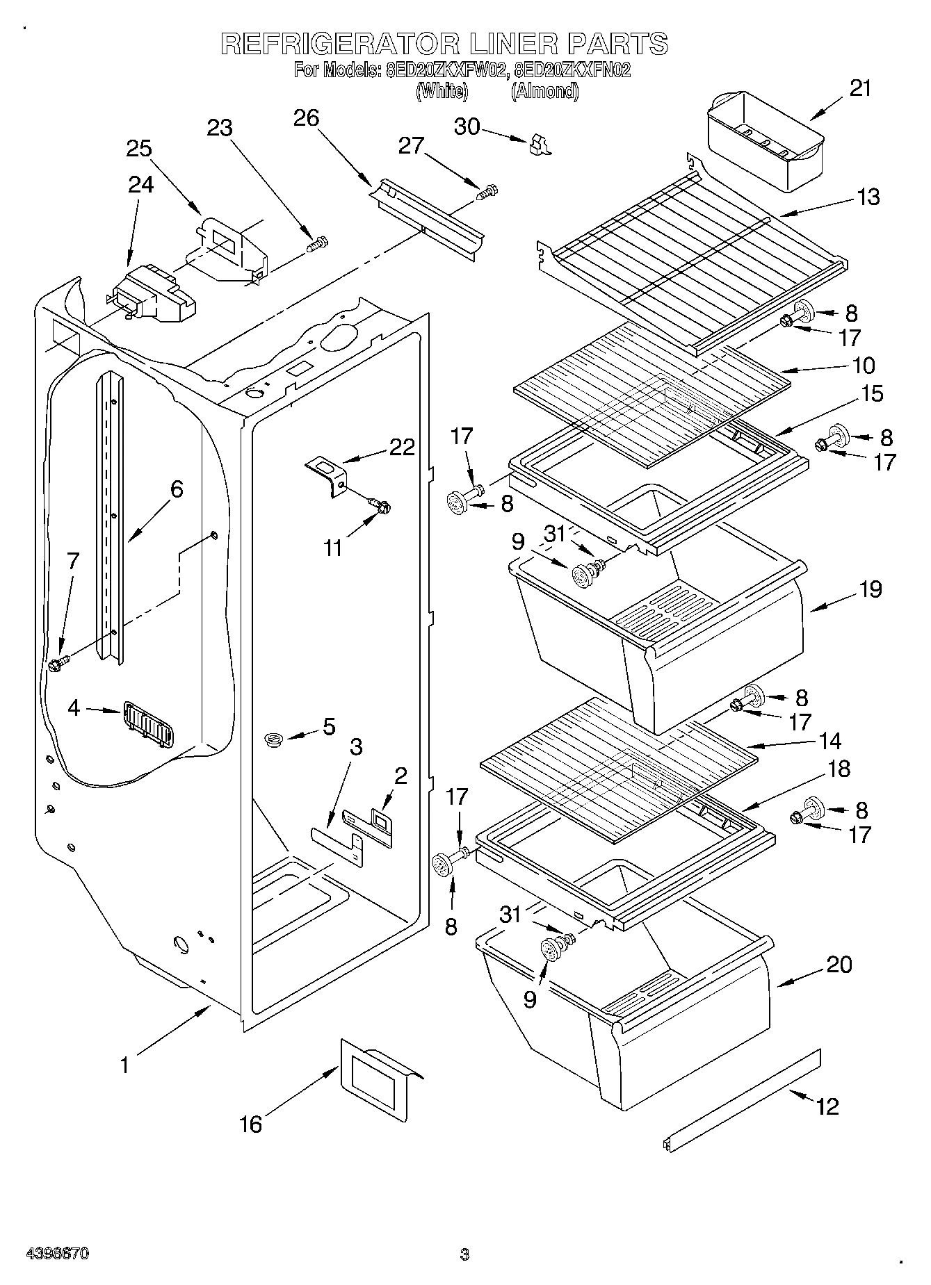02 - REFRIGERATOR LINER