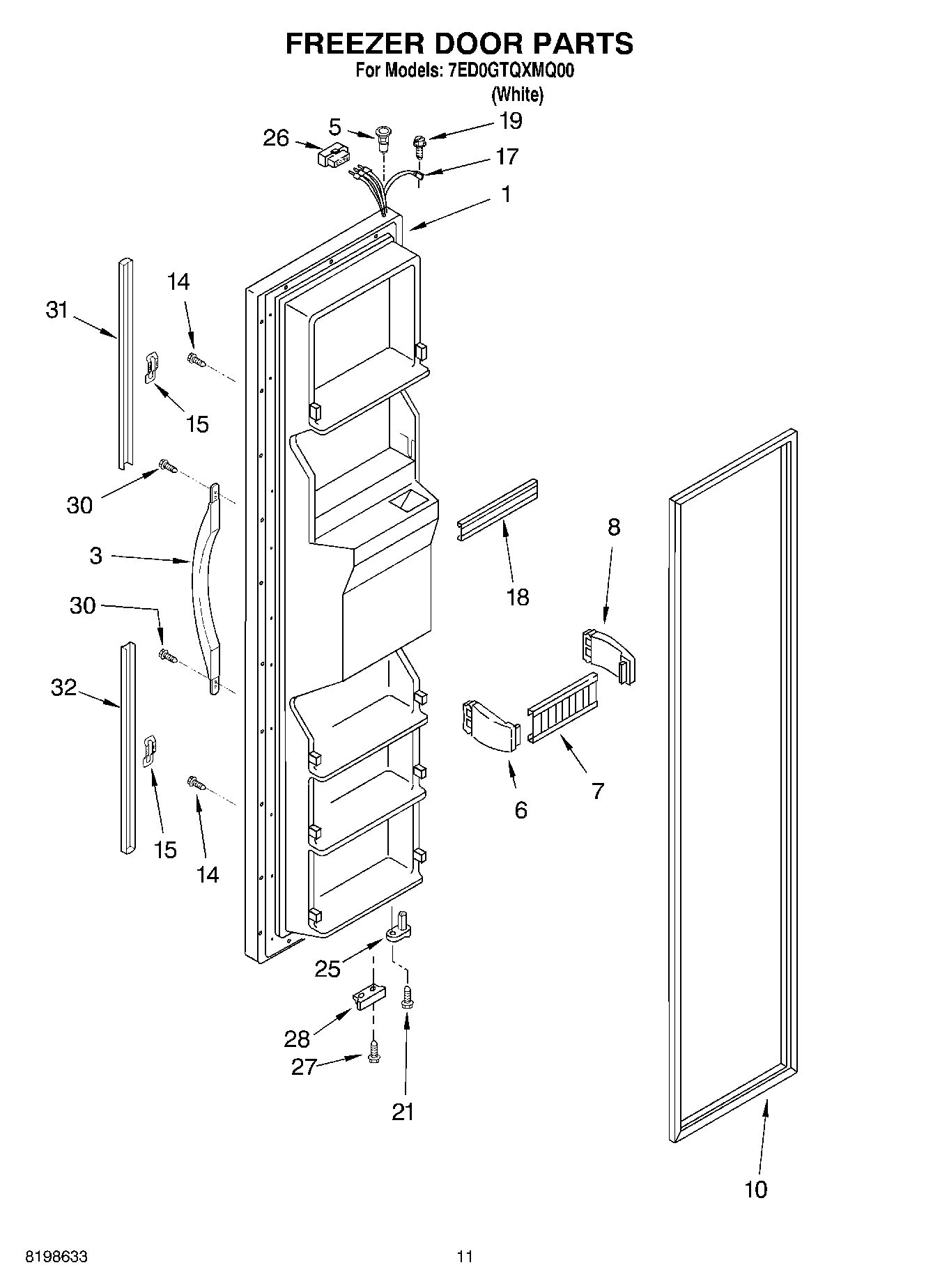 07 - FREEZER DOOR PARTS