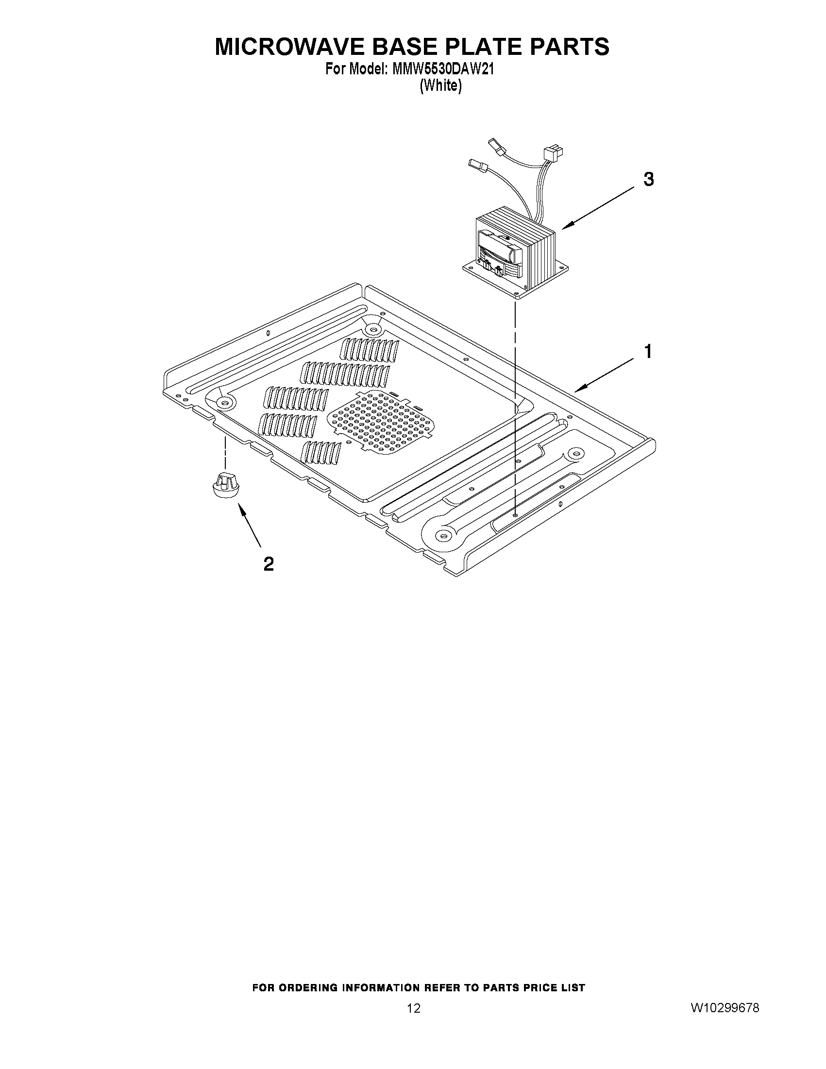 10 - MICROWAVE BASE PLATE PARTS