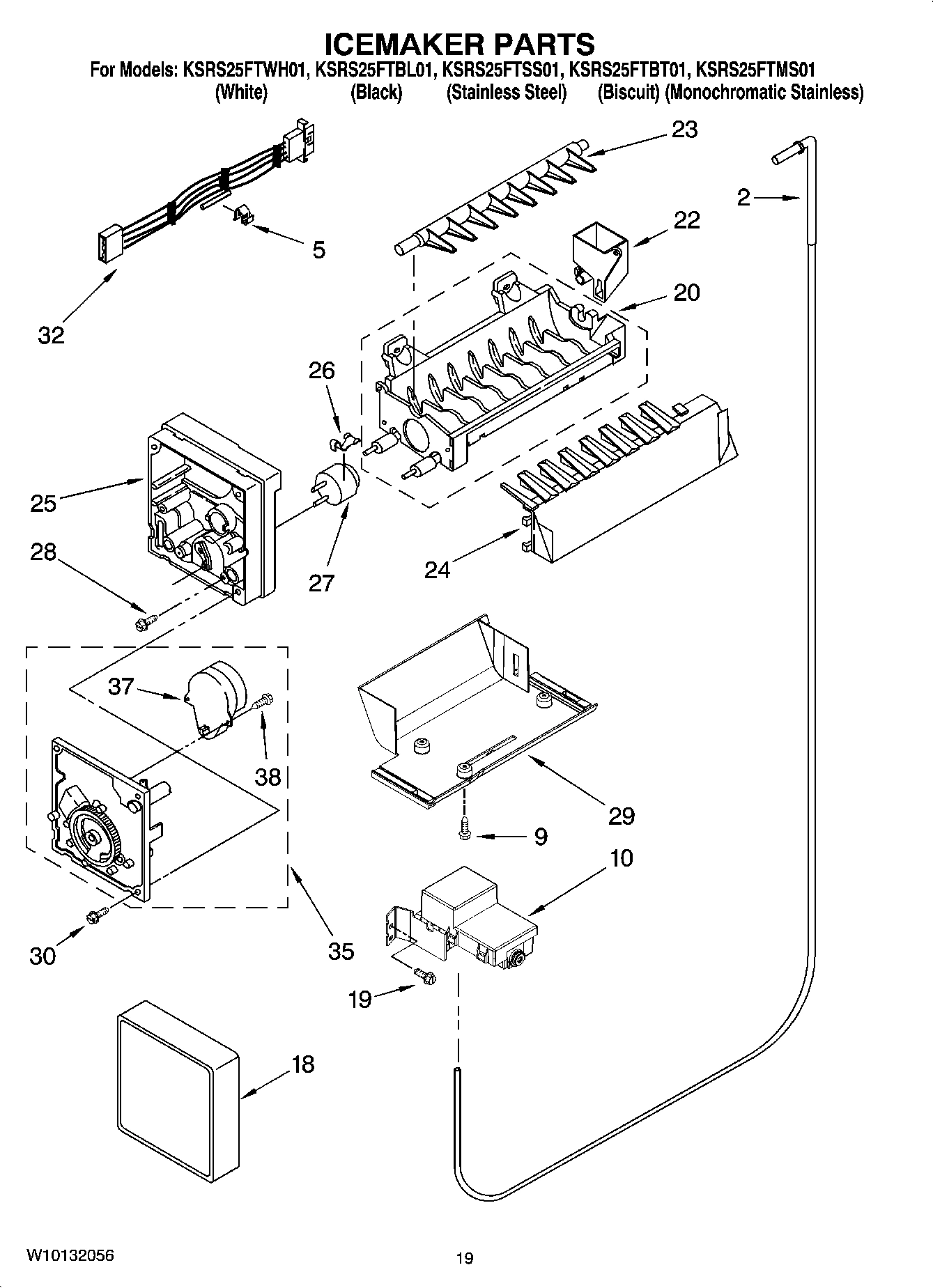 12 - ICEMAKER PARTS, OPTIONAL PARTS (NOT INCLUDED)