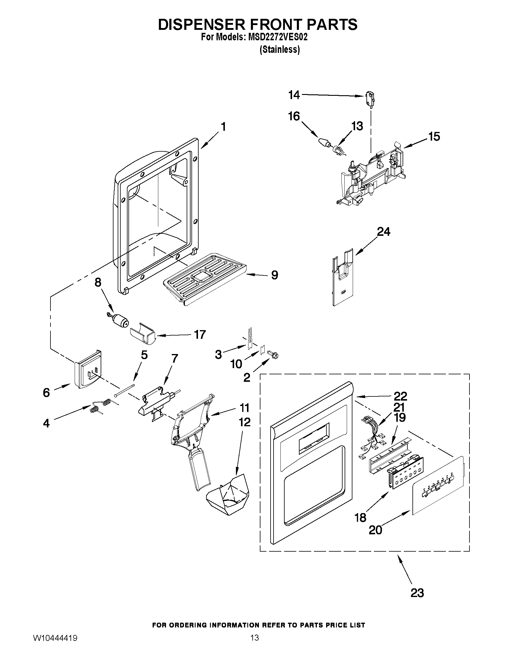 08 - DISPENSER FRONT PARTS