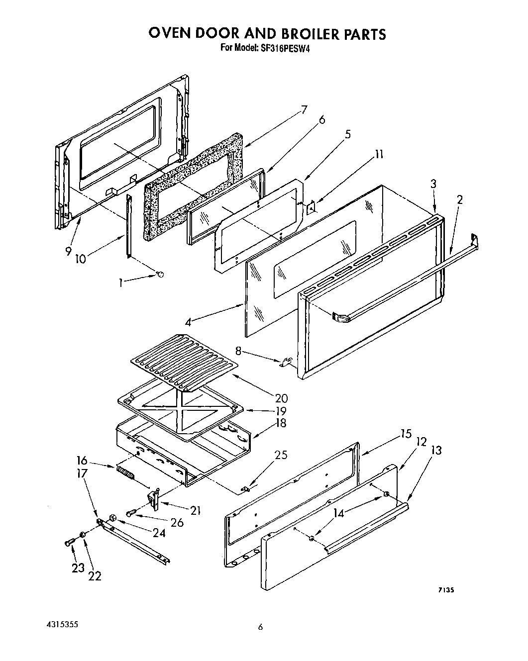 05 - OVEN DOOR AND BROILER