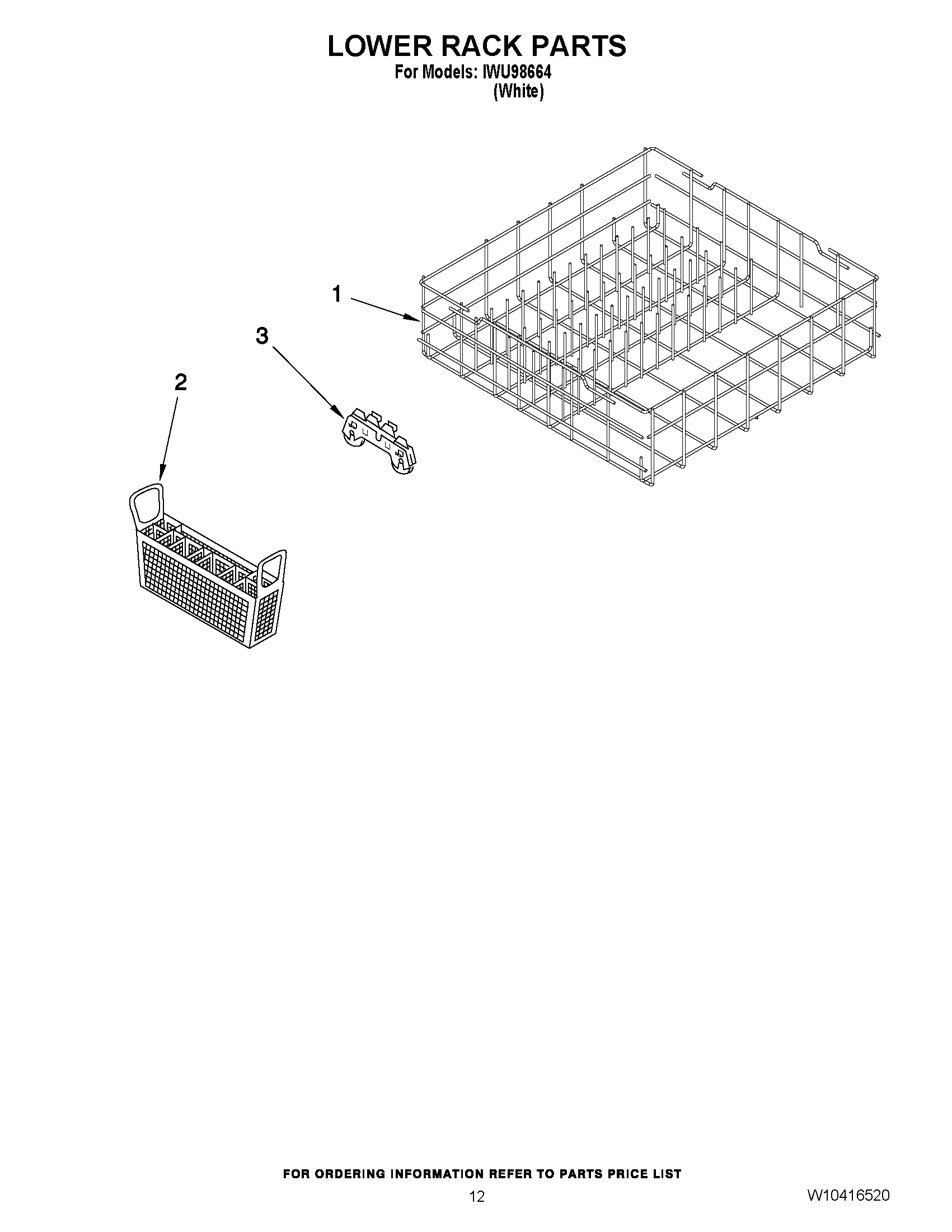 10 - LOWER RACK PARTS