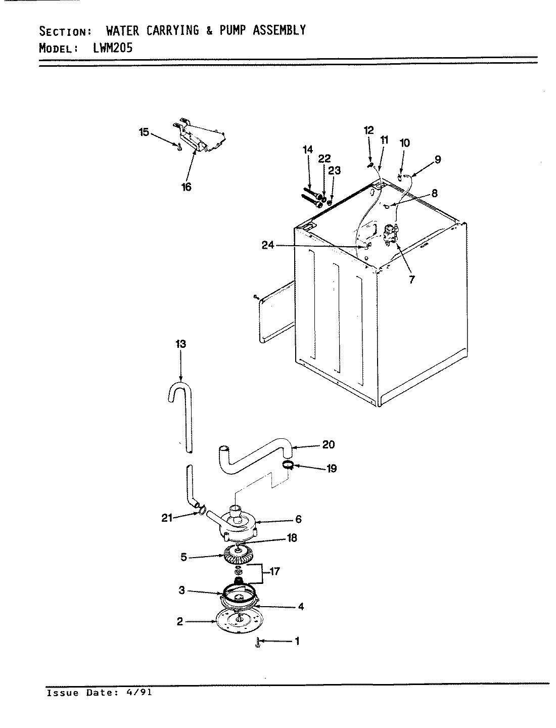 11 - WATER CARRYING & PUMP ASSY. (WHT)