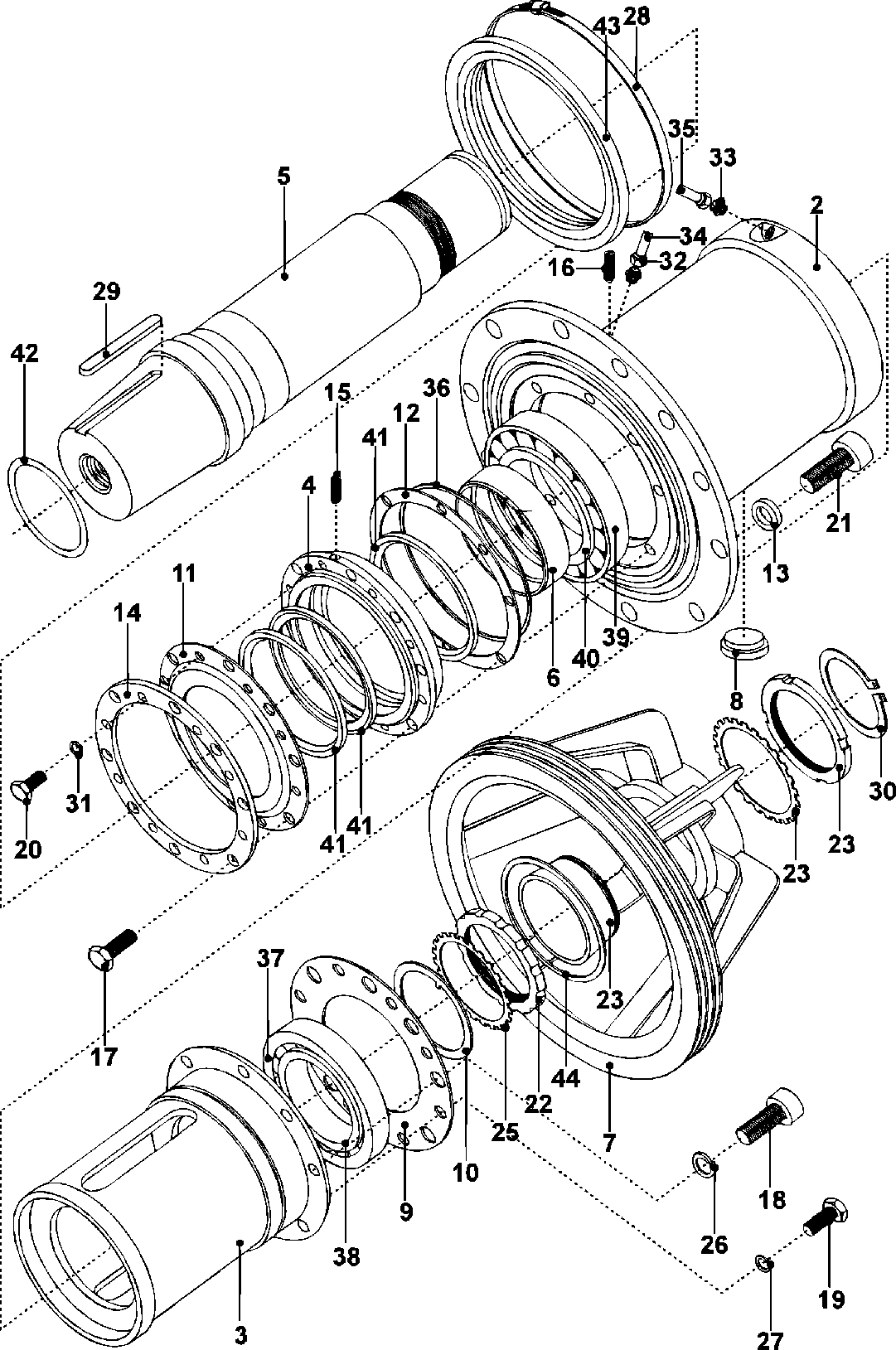 06 - TRUNNION AND BEARING ASSY