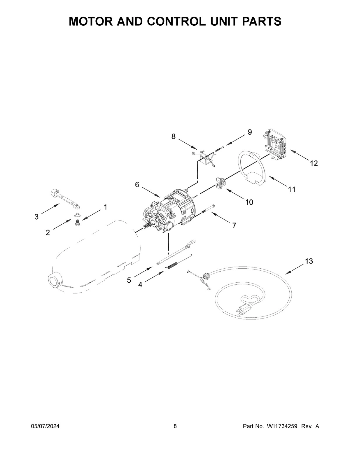05 - MOTOR AND CONTROL UNIT PARTS