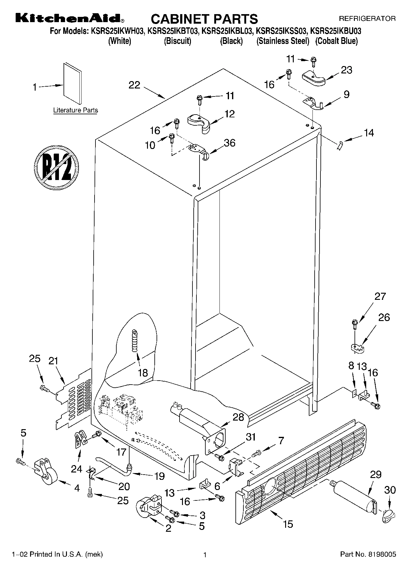 01 - CABINET PARTS