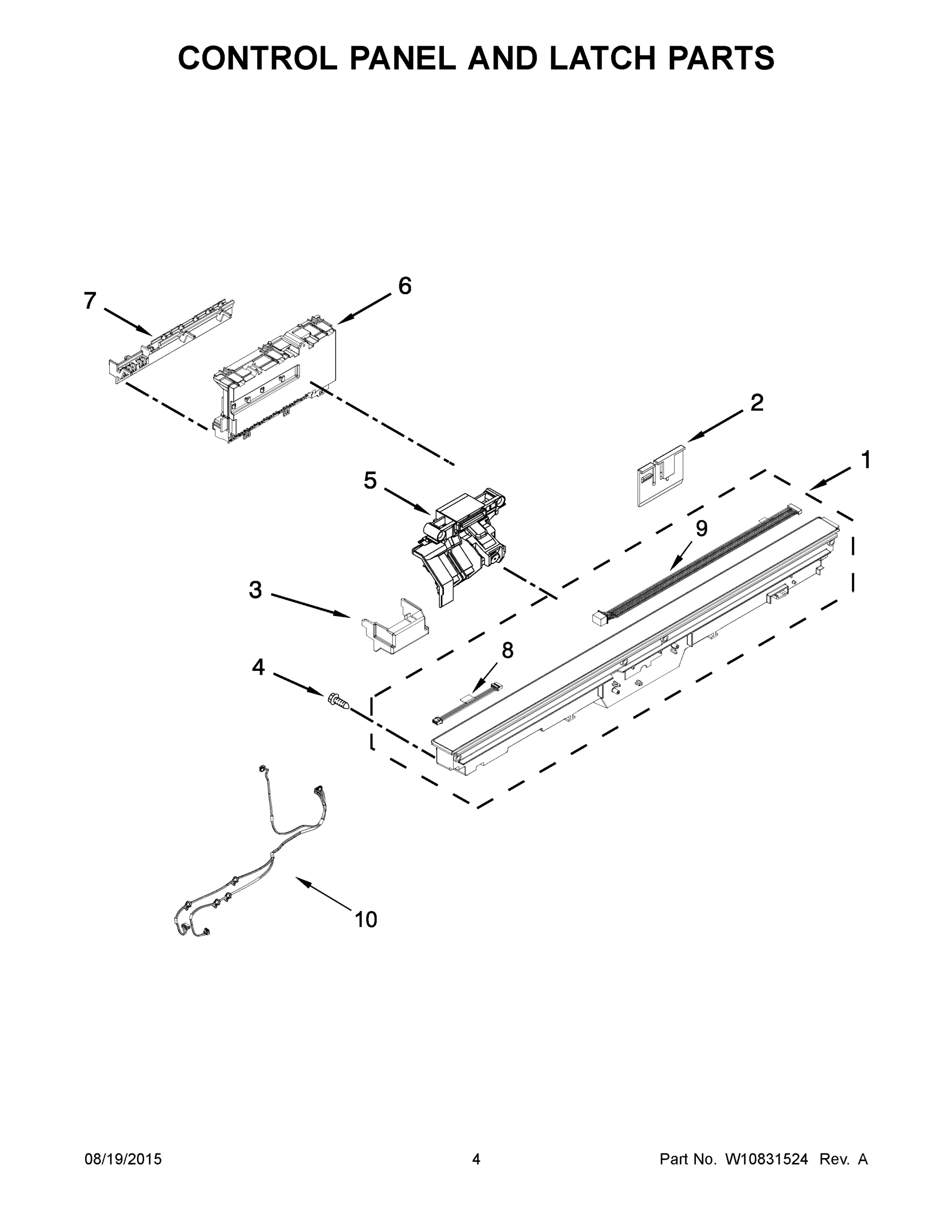 03 - CONTROL PANEL AND LATCH PARTS