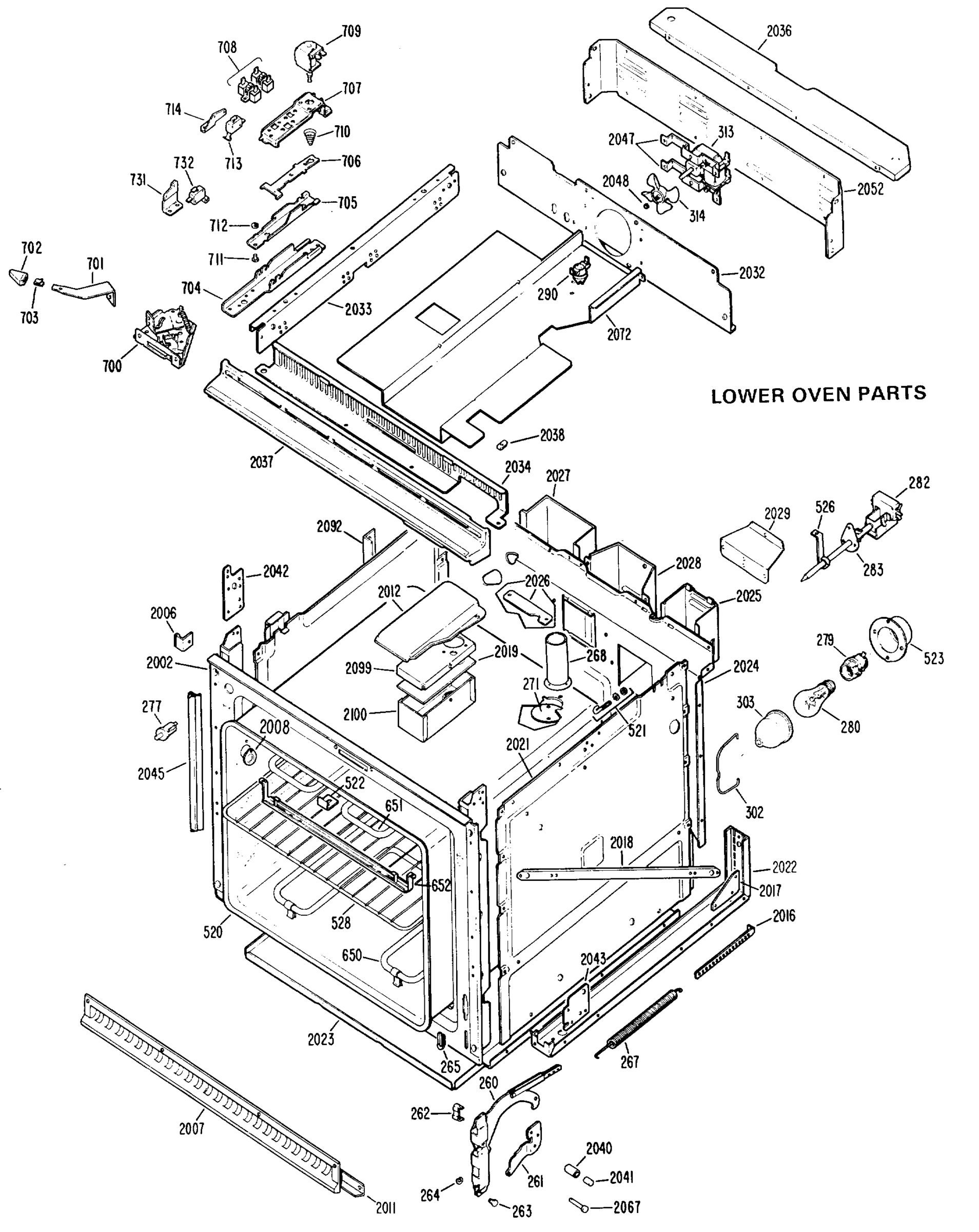 LOWER OVEN PARTS