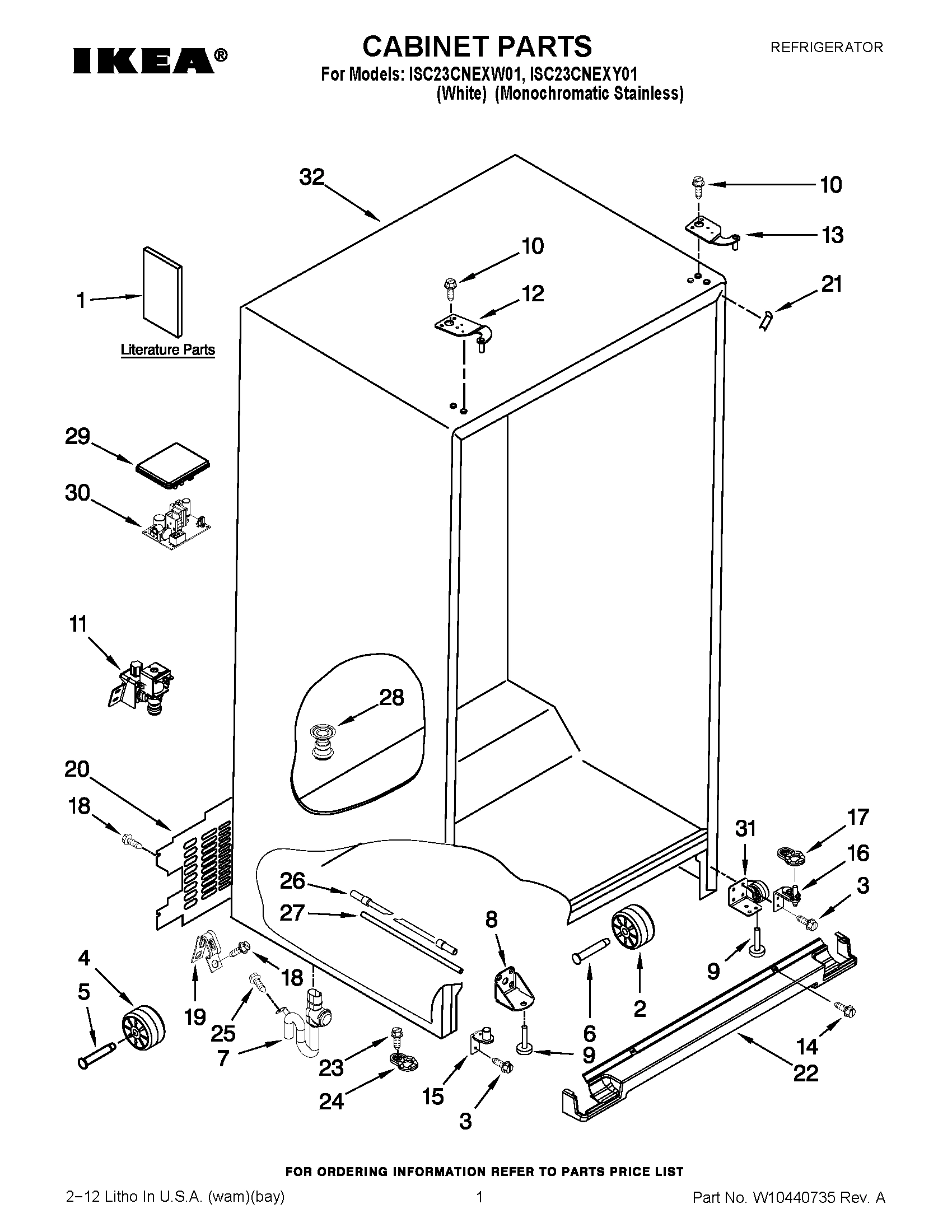 01 - CABINET PARTS