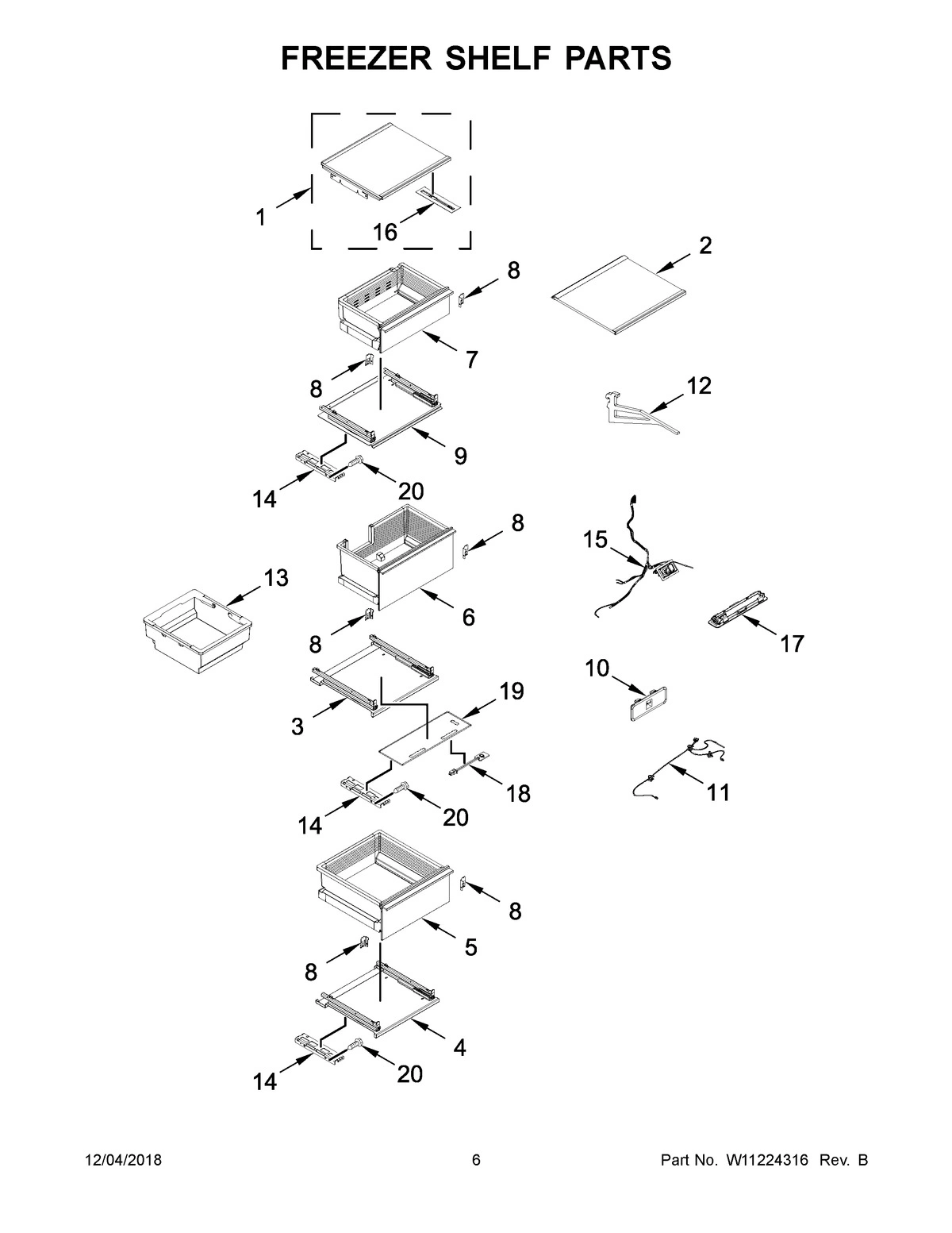 04 - FREEZER SHELF PARTS