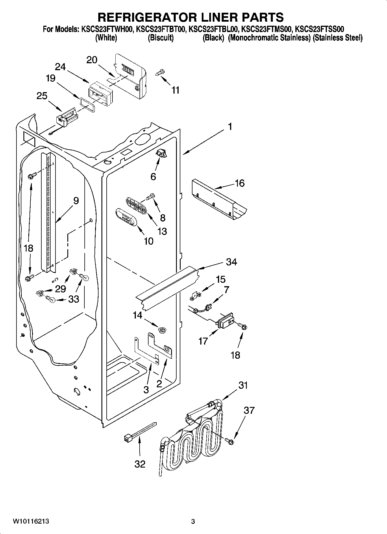 02 - REFRIGERATOR LINER PARTS