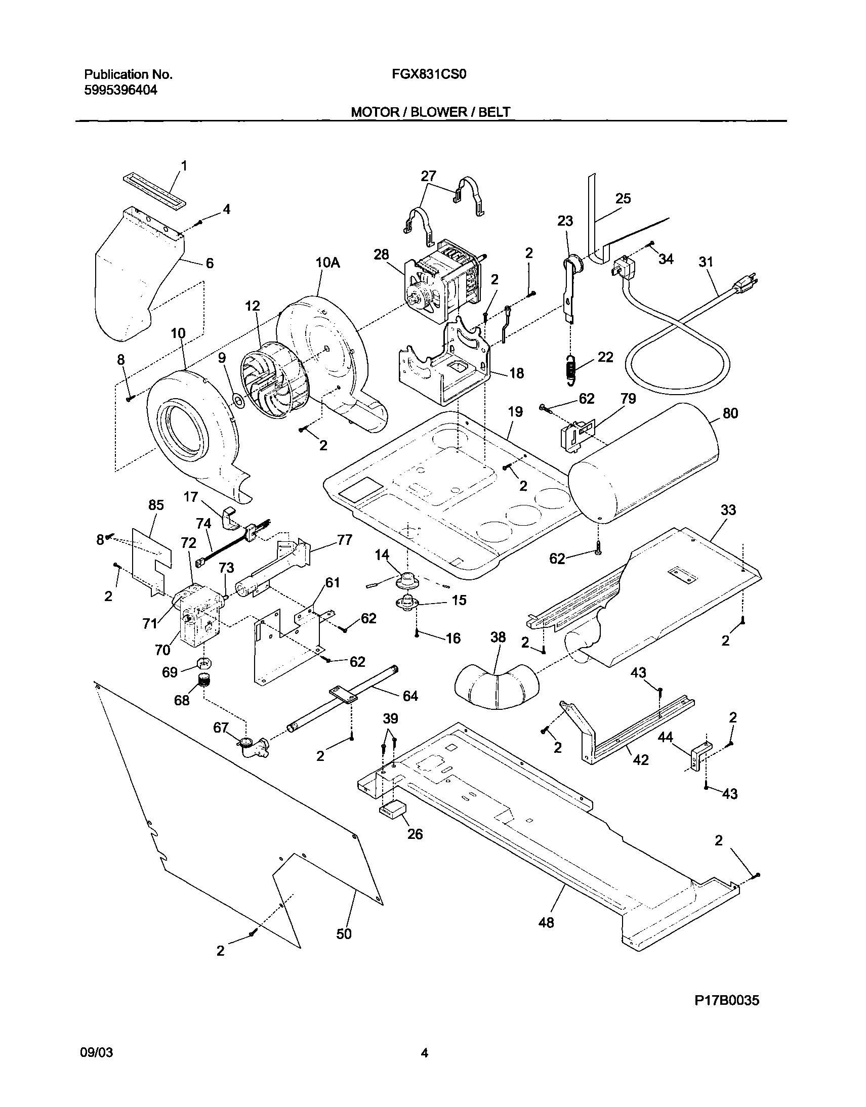 05 - MOTOR/BLOWER/BELT