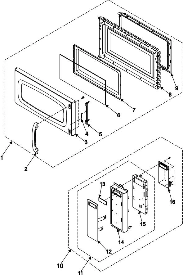 CONTROL PANEL/DOOR ASSEMBLY