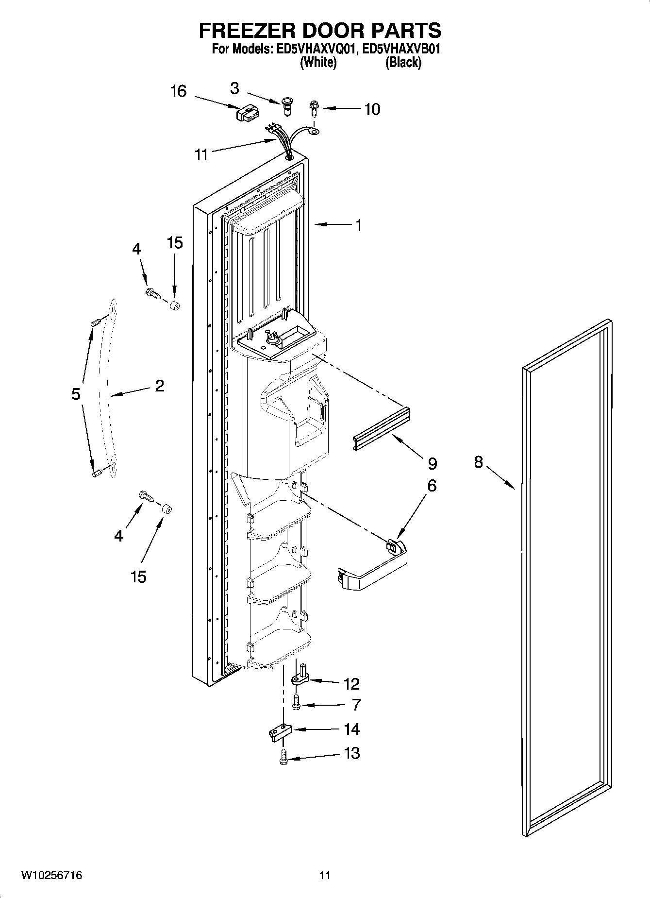 07 - FREEZER DOOR PARTS