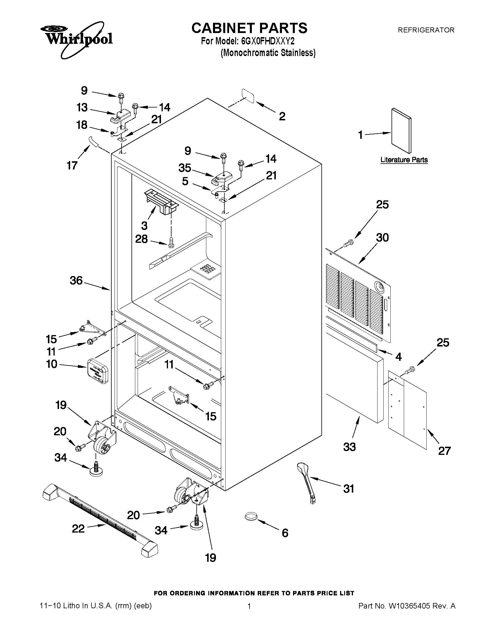 01 - CABINET PARTS