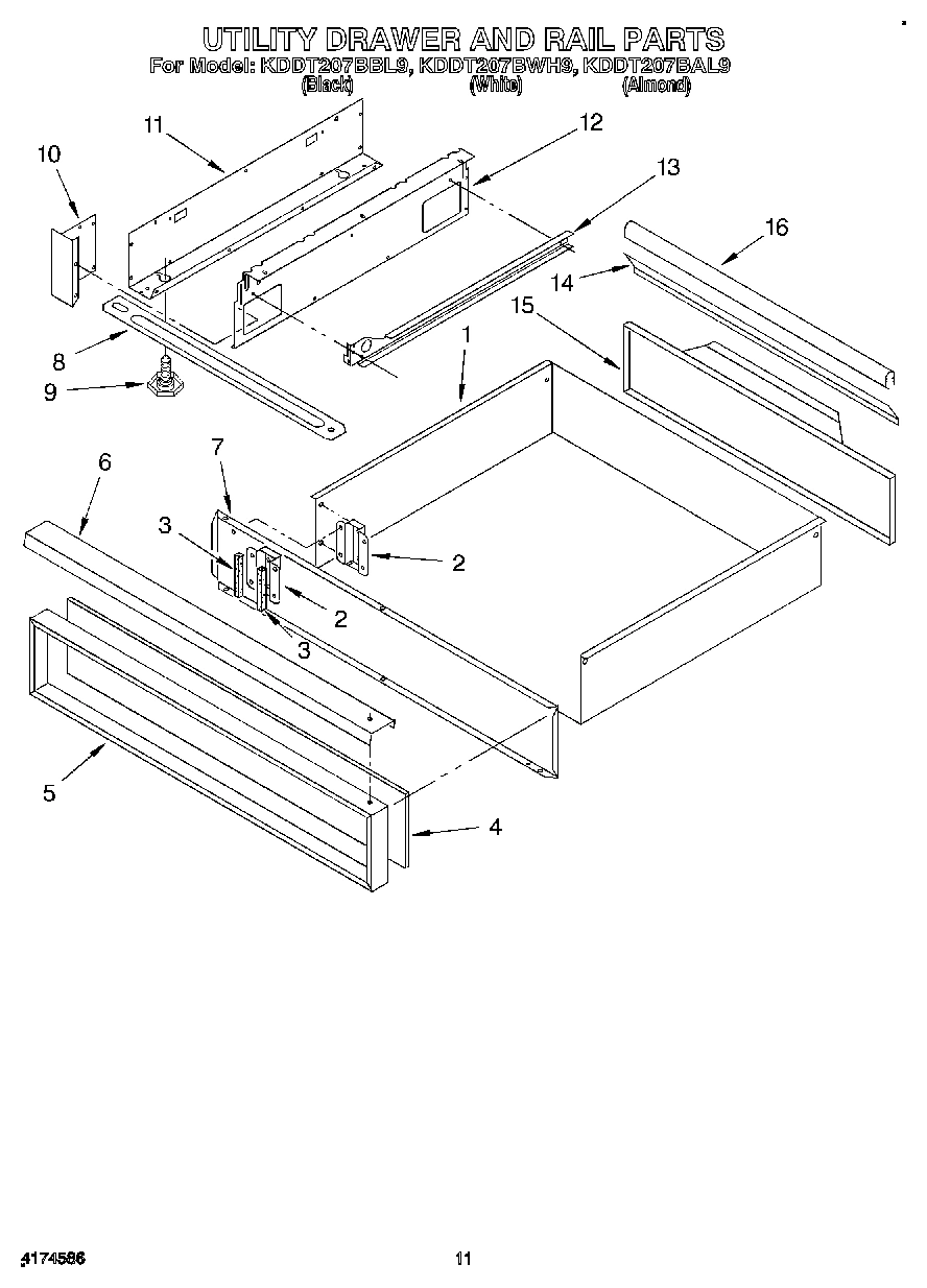08 - UTILITY DRAWER AND RAIL