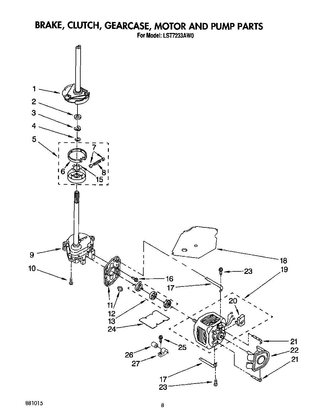 07 - BRAKE, CLUTCH, GEARCASE, MOTOR AND PUMP