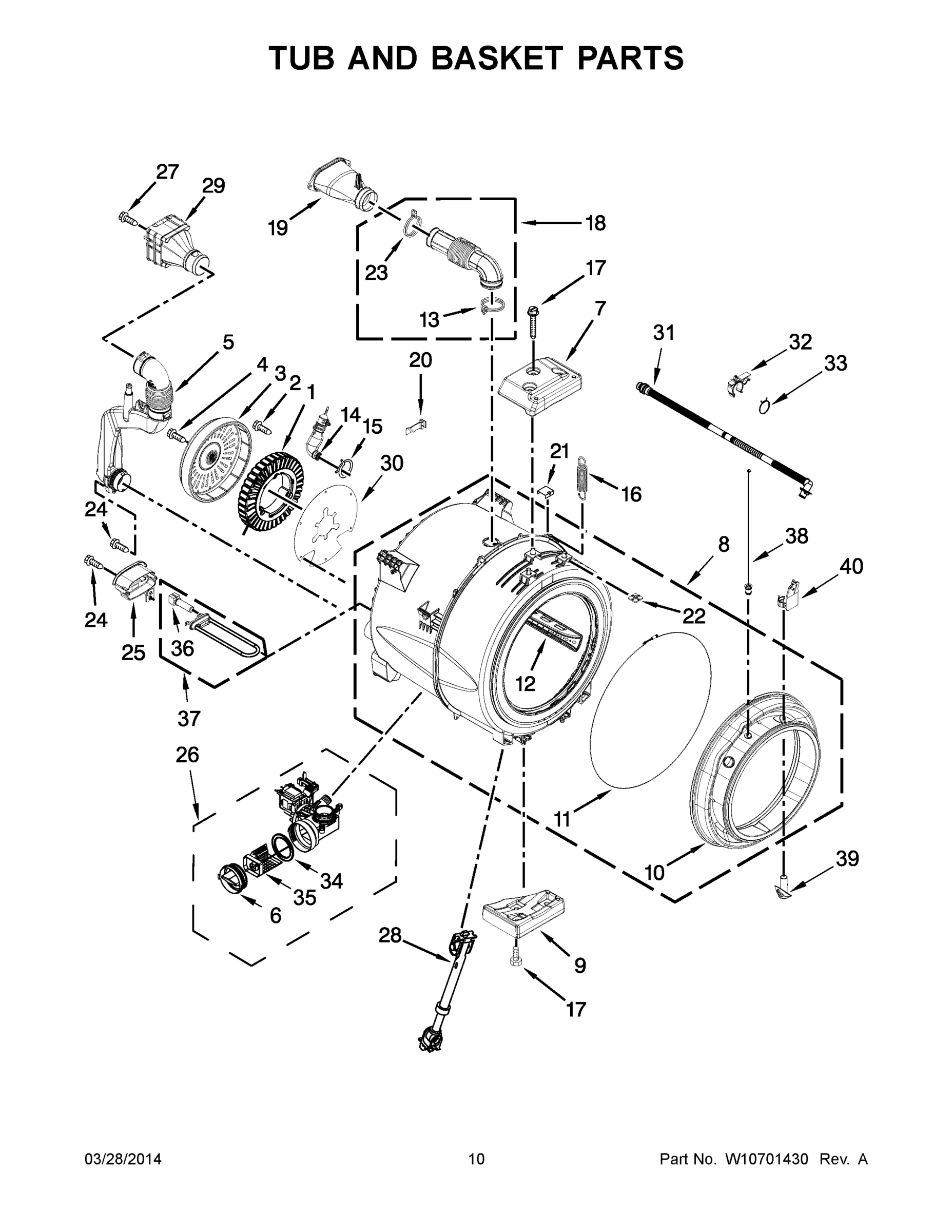 06 - TUB AND BASKET PARTS