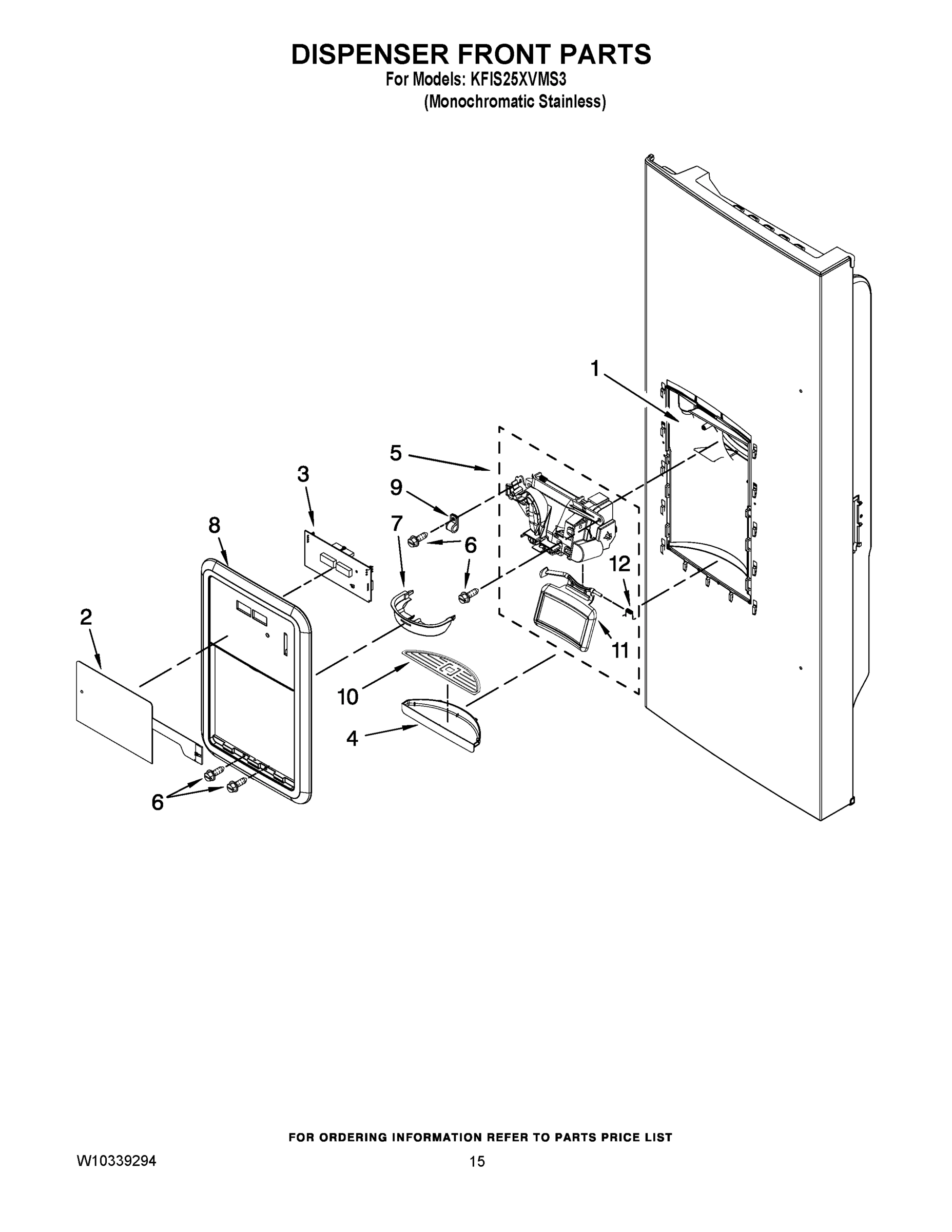 09 - DISPENSER FRONT PARTS