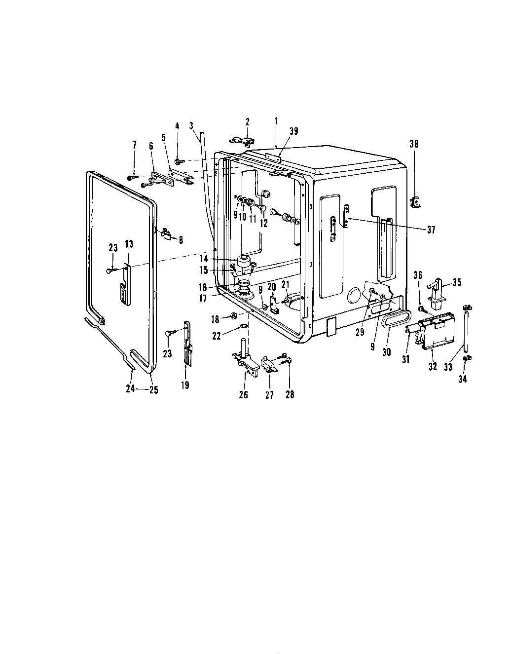 12 - MOTOR, HEATER, AND SPRAY ARM