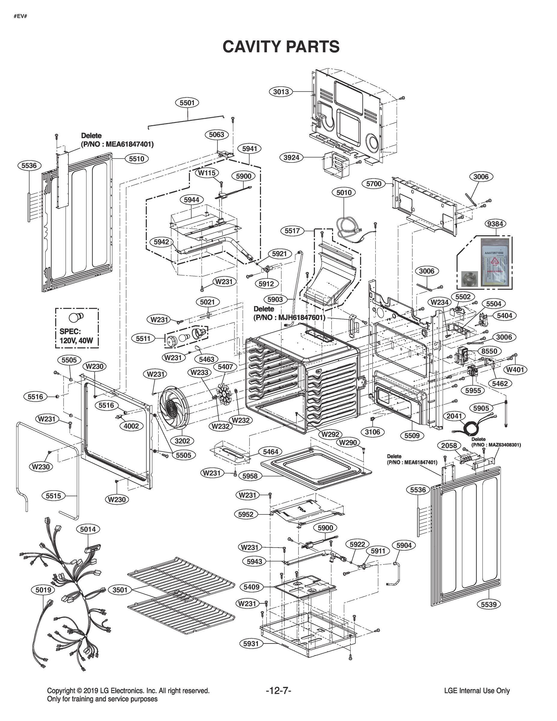 CAVITY PARTS