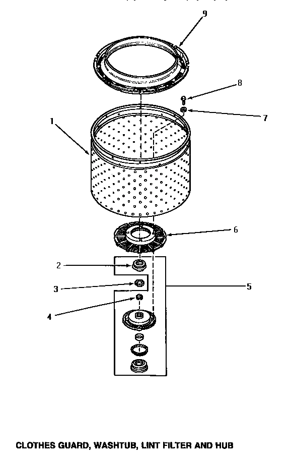 06 - CLOTHES GUARD/WASHTUB/LINT FILTER & HUB