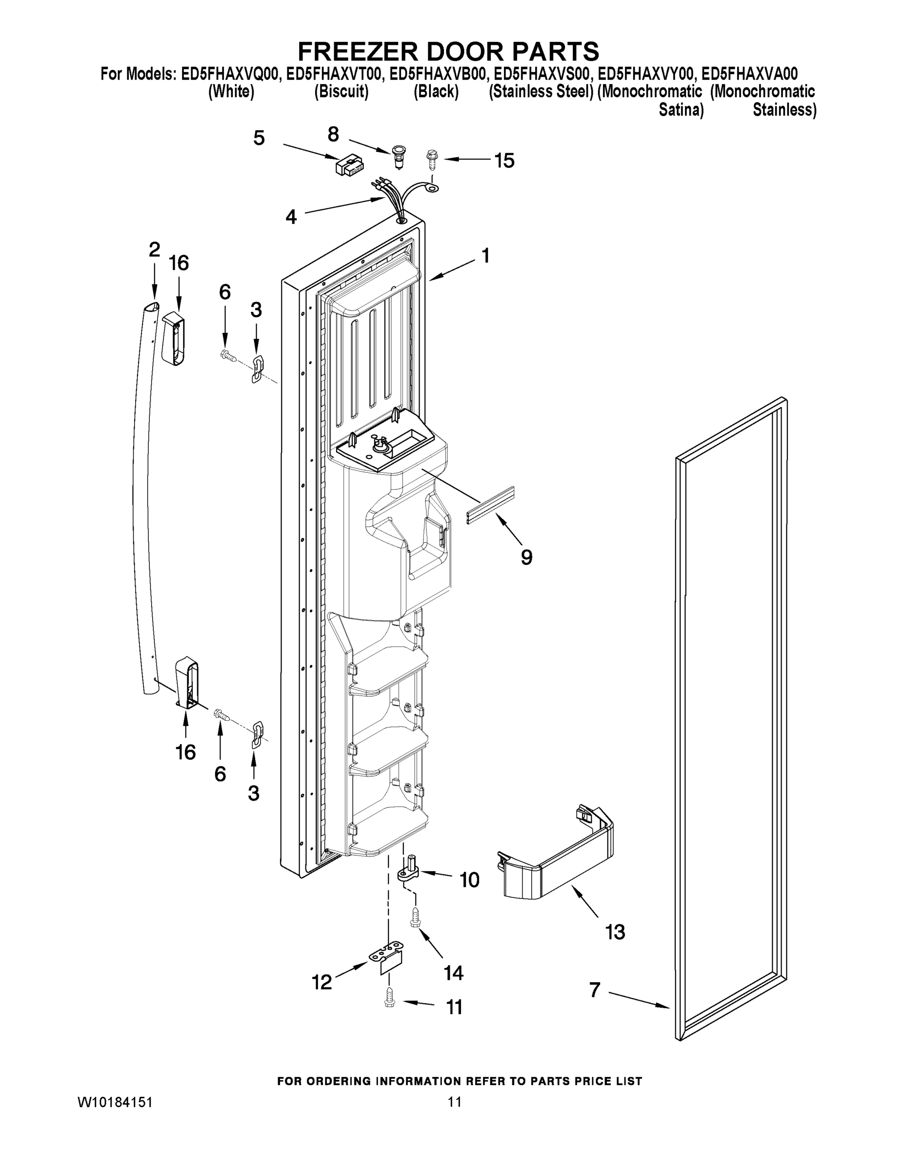 07 - FREEZER DOOR PARTS