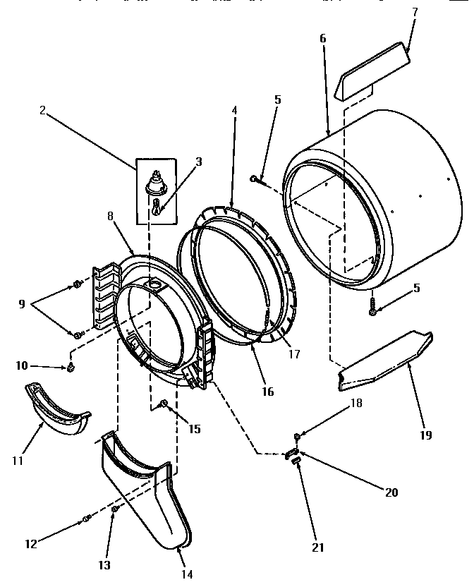 04 - FR BLKHD, AIR DUCT, FELT SEAL & CYLINDER