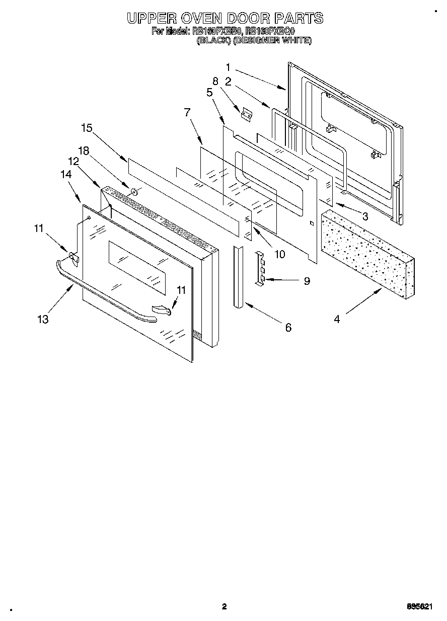 02 - UPPER OVEN DOOR
