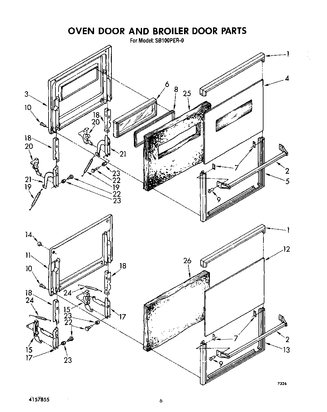 05 - OVEN DOOR AND BROILER DOOR, LIT/OPTIONAL
