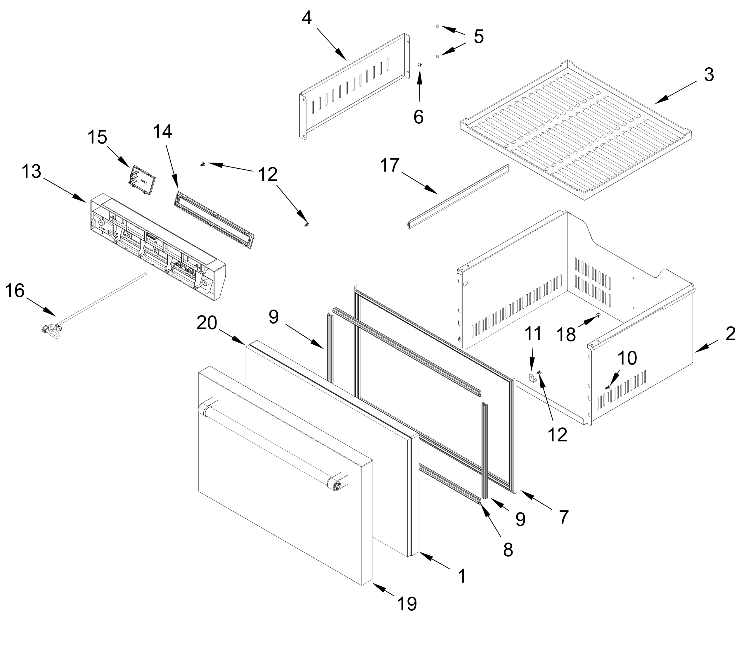 UPPER DRAWER PARTS