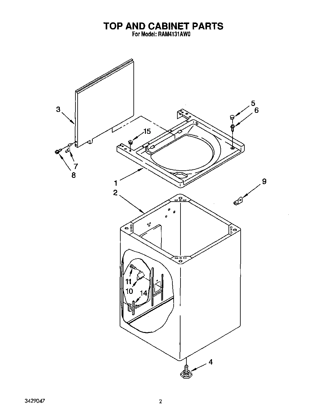 02 - TOP AND CABINET, LIT/OPTIONAL