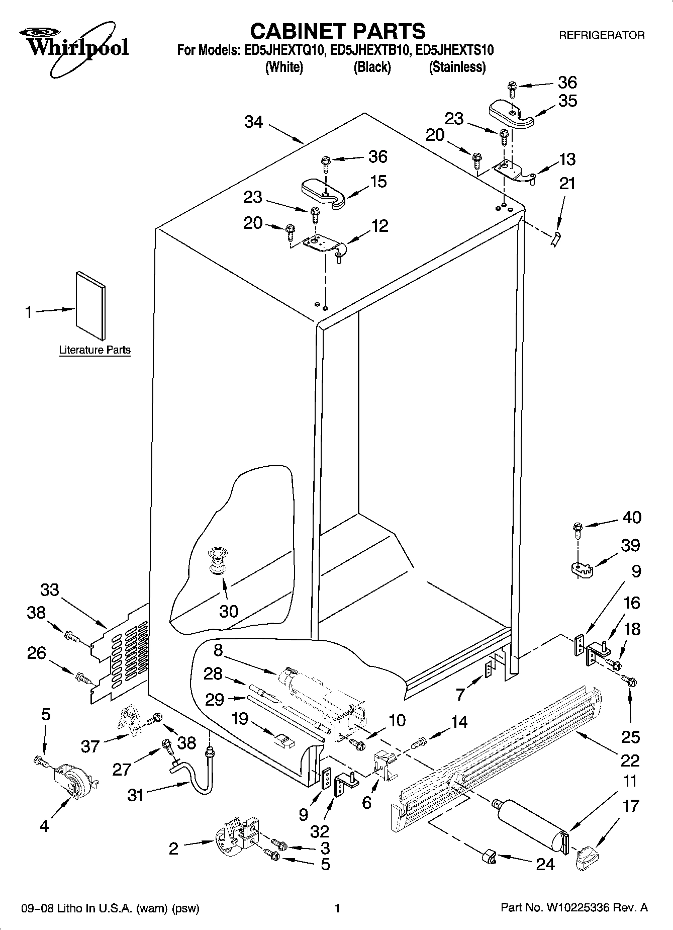 01 - CABINET PARTS