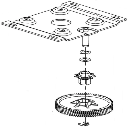 WD16X26258 GE Dishwasher Drive Gear and Shaft