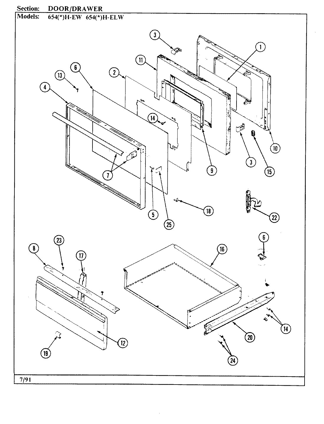 03 - DOOR/DRAWER (654xH-EVW, 654xH-ELVW)