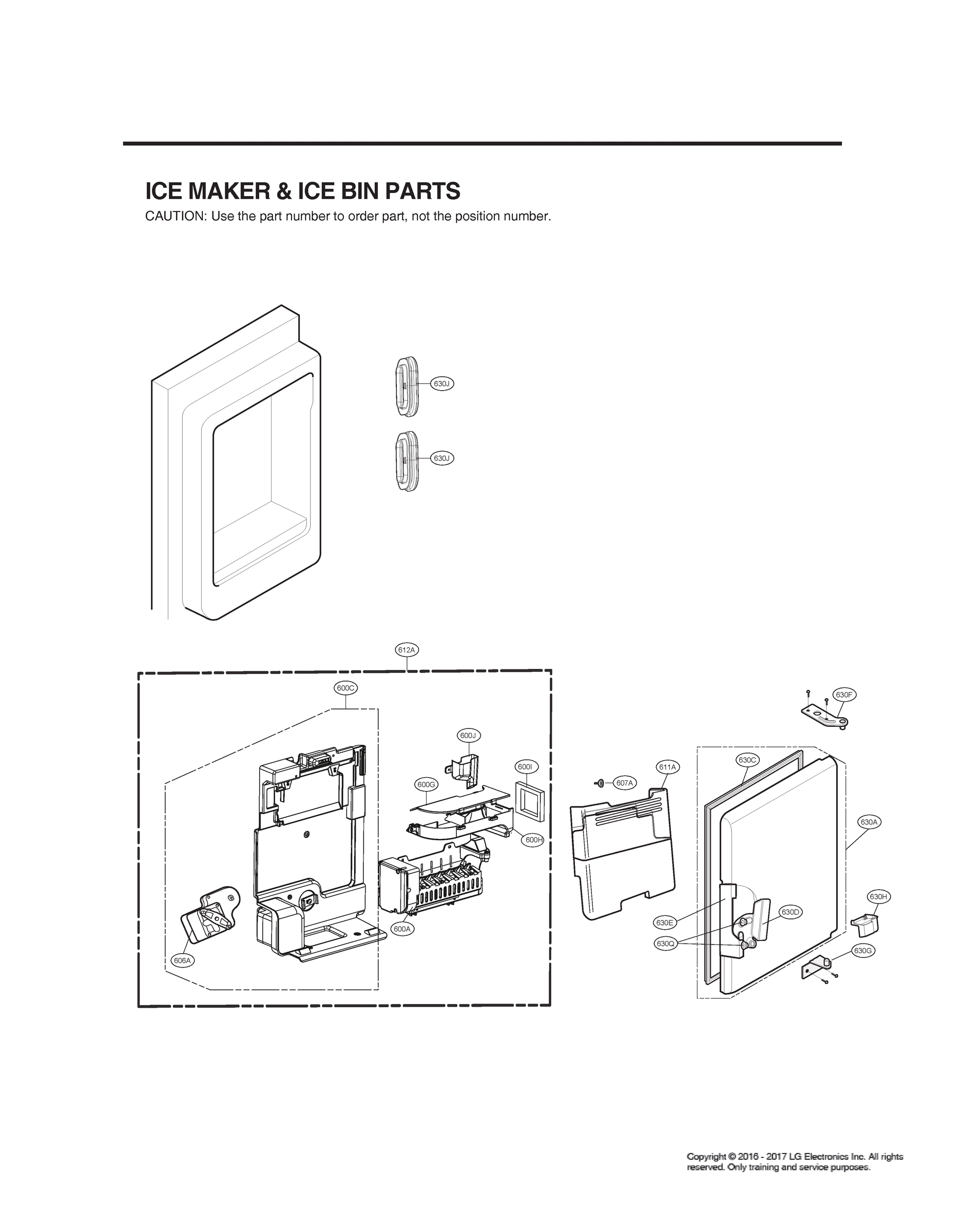 ICE MAKER & ICE BIN PARTS
