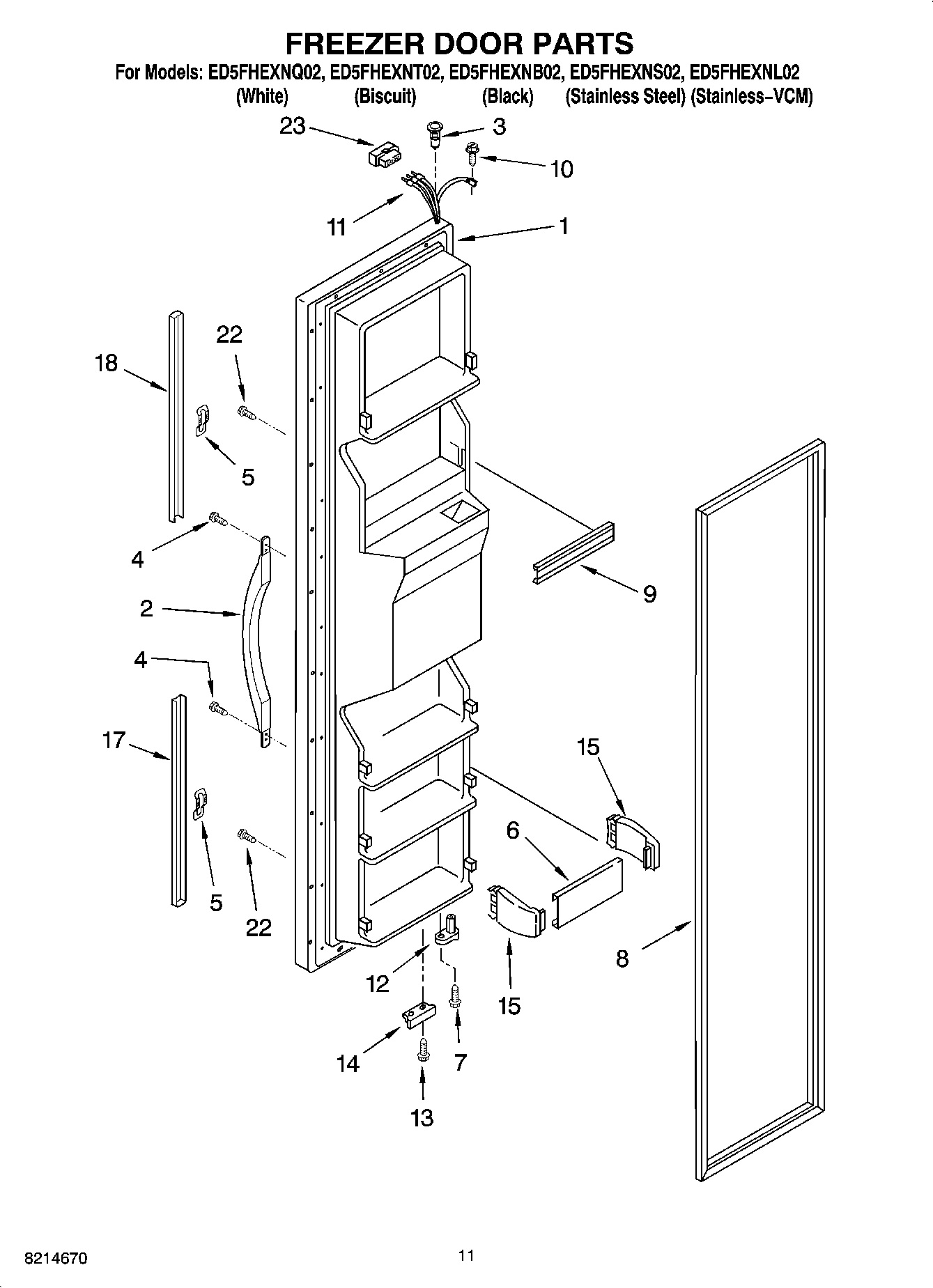 07 - FREEZER DOOR PARTS