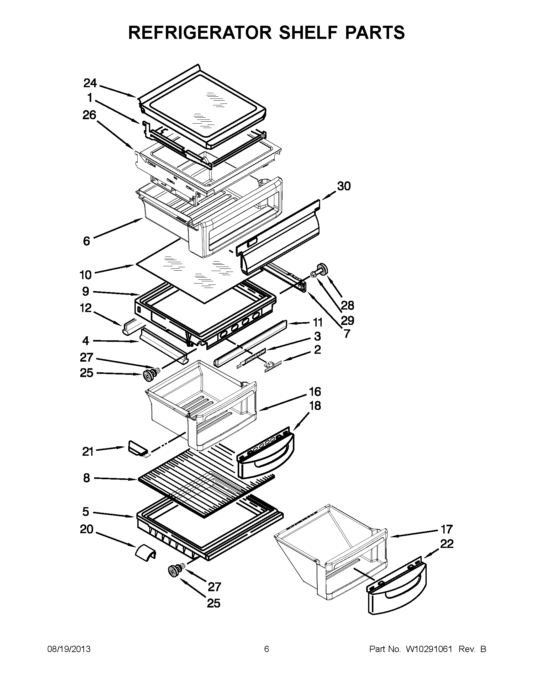 04 - REFRIGERATOR SHELF PARTS