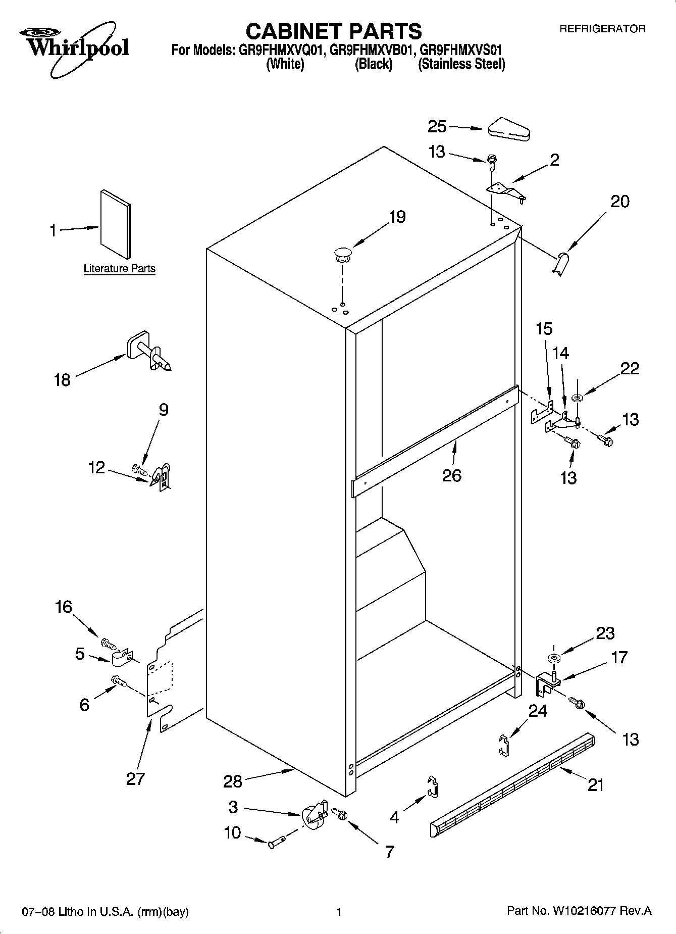 01 - CABINET PARTS