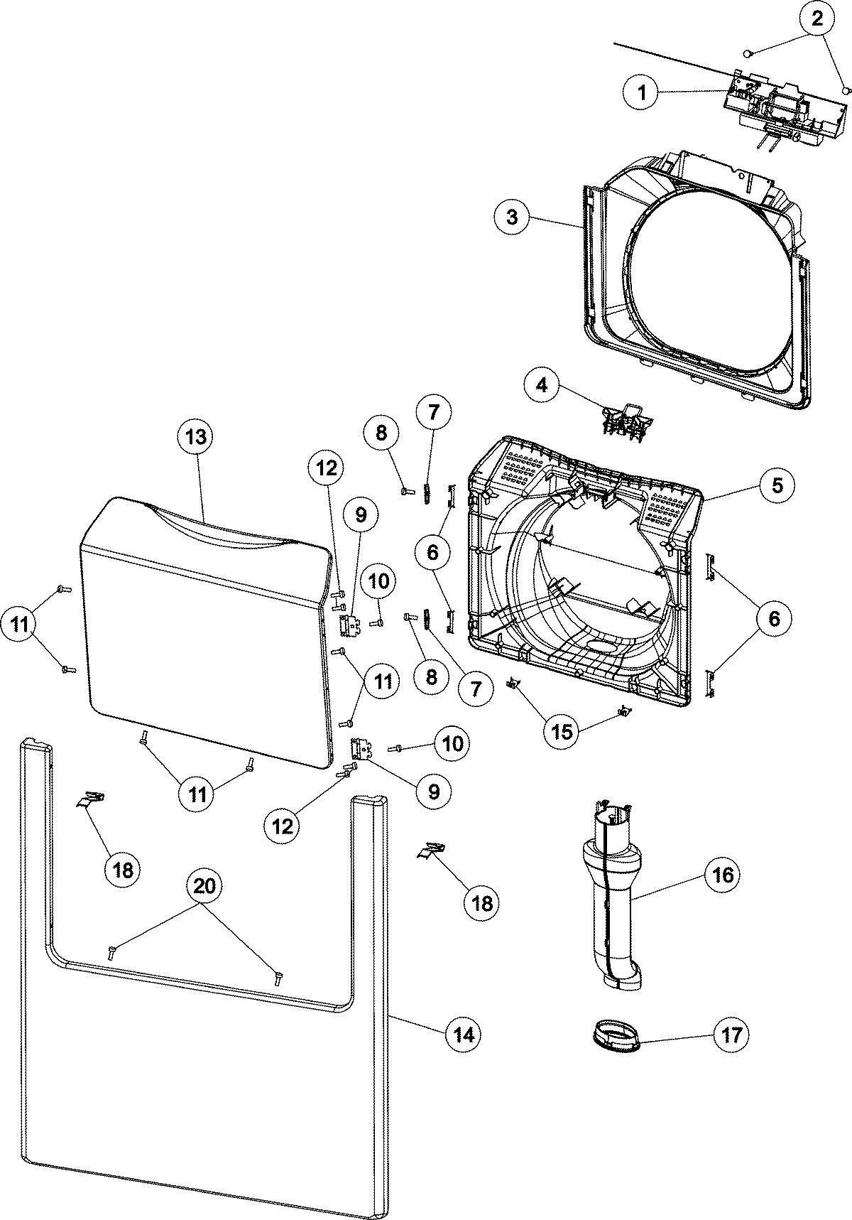 04 - FRONT PANEL, DOOR & SHROUD