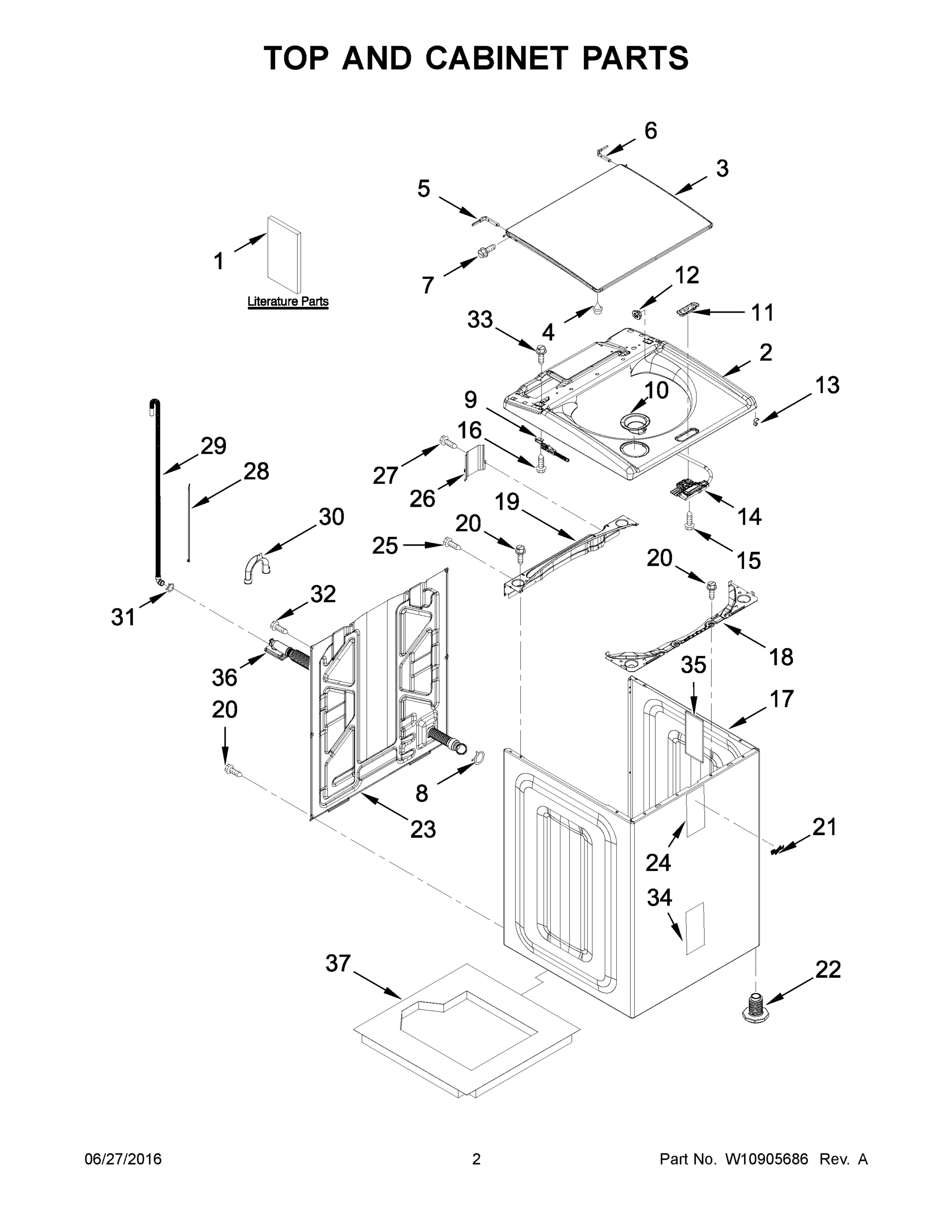 02 - TOP AND CABINET PARTS