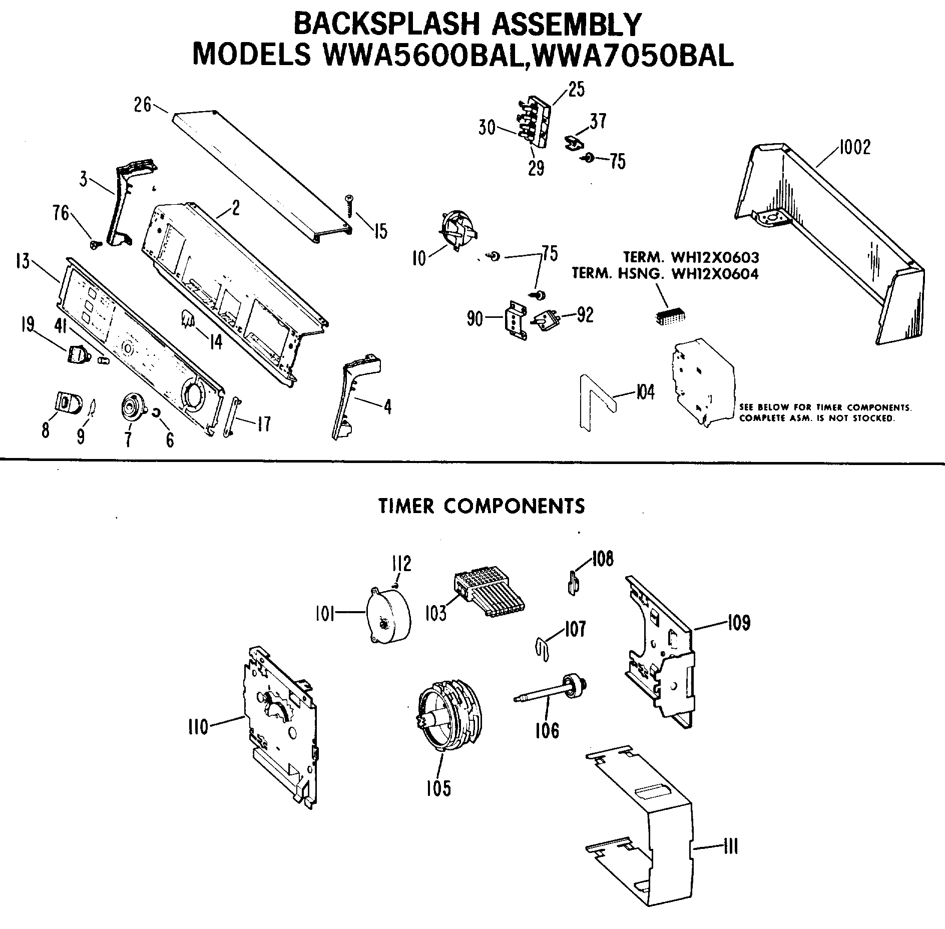 BACKSPLASH ASSEMBLY