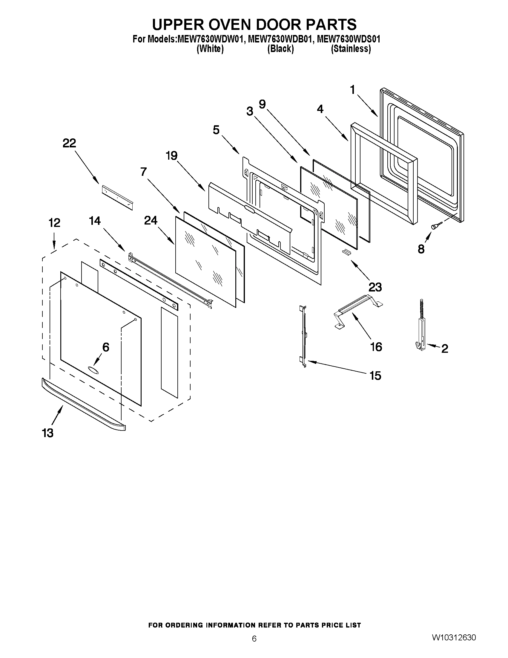 04 - UPPER OVEN DOOR PARTS
